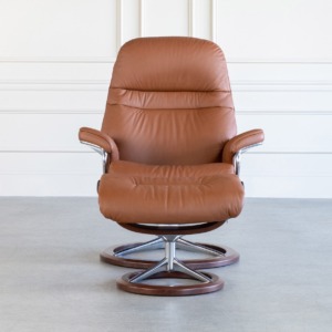 Sunrise Signature Recliner Cognac Front Sunrise Signature Recliner Cognac Front