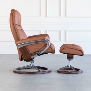 Sunrise Signature Recliner Cognac Side Sunrise Signature Recliner Cognac Side