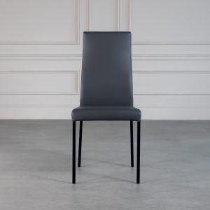 Angela Dining Chair in Grey, Front