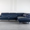 Duncan Sectional in Blue, SR, Front