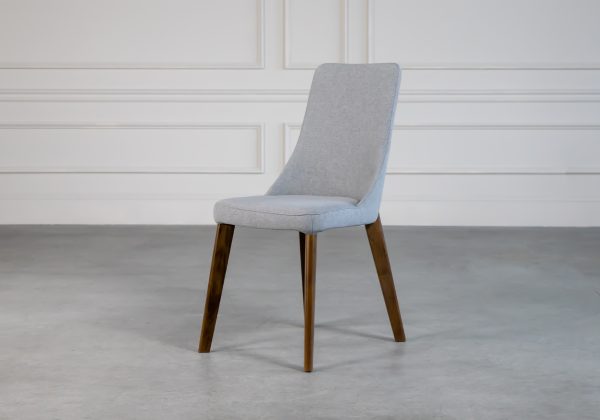 Maggie Dining Chair in Grey, Angle