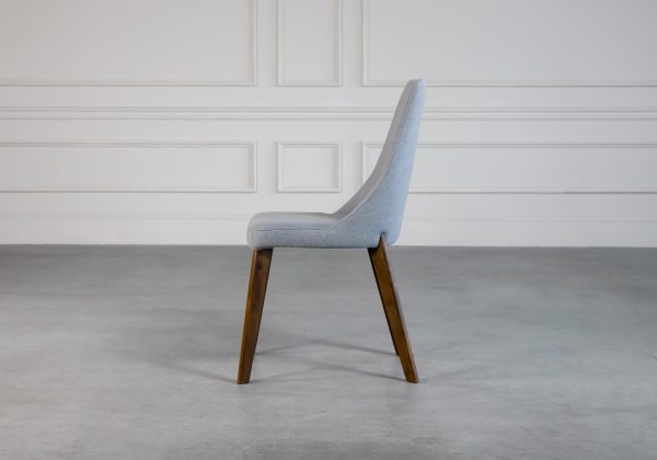 Maggie Dining Chair in Grey, Side