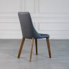 Maggie Dining Chair in Grey Vinyl, Back