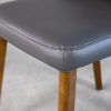 Maggie Dining Chair in Grey Vinyl, Close Up