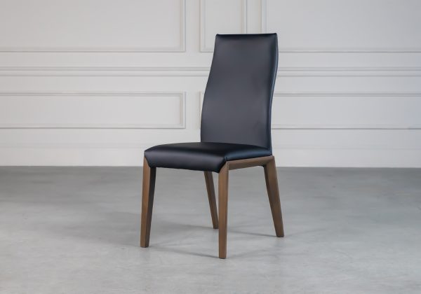 Sandra Dining Chair in Black, Angle