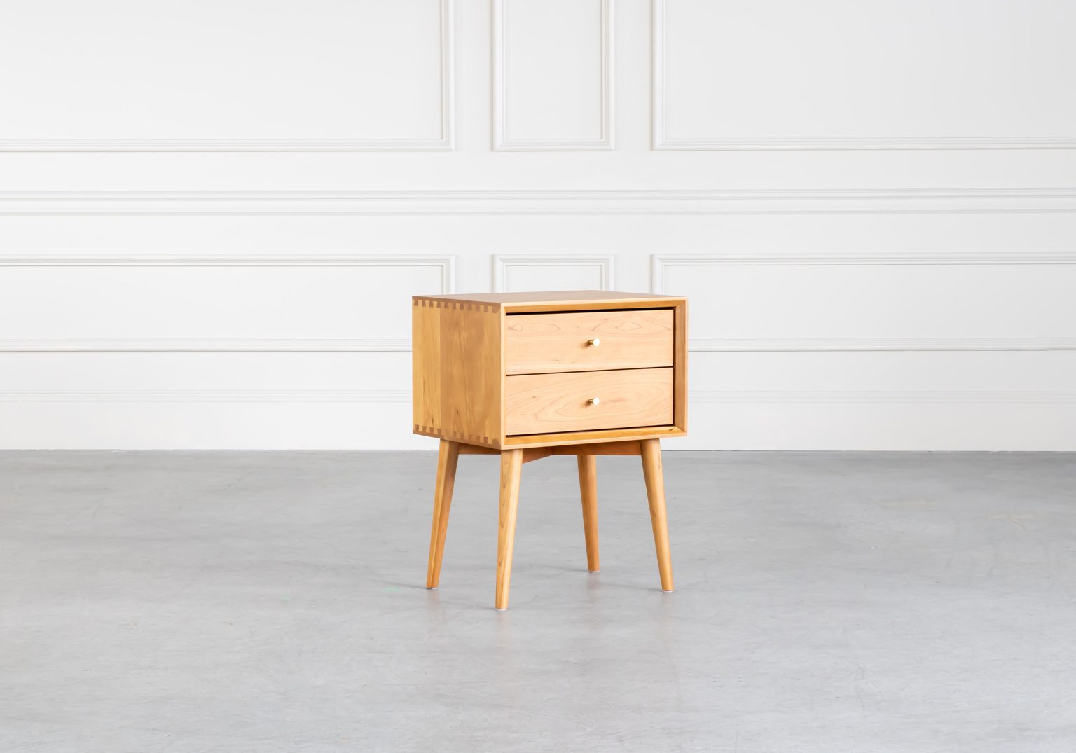 Axel Night Table Cherry Angle