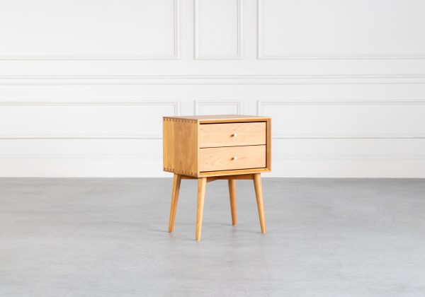 Axel Night Table in Cherry, Angle