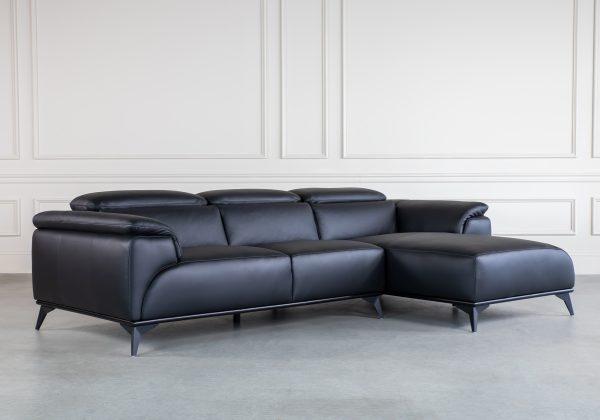 Baker Sectional in Black, Angle, SR