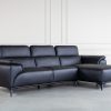 Baker Sectional in Black, Angle, Up, SR