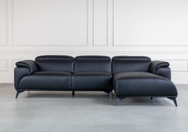 Baker Sectional in Black, Front, SR