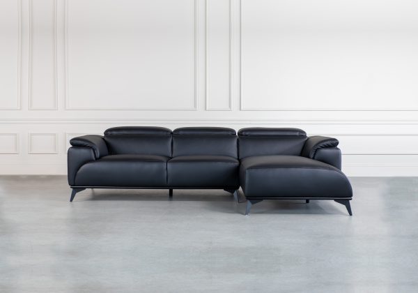 Baker Sectional in Black, Front, SR