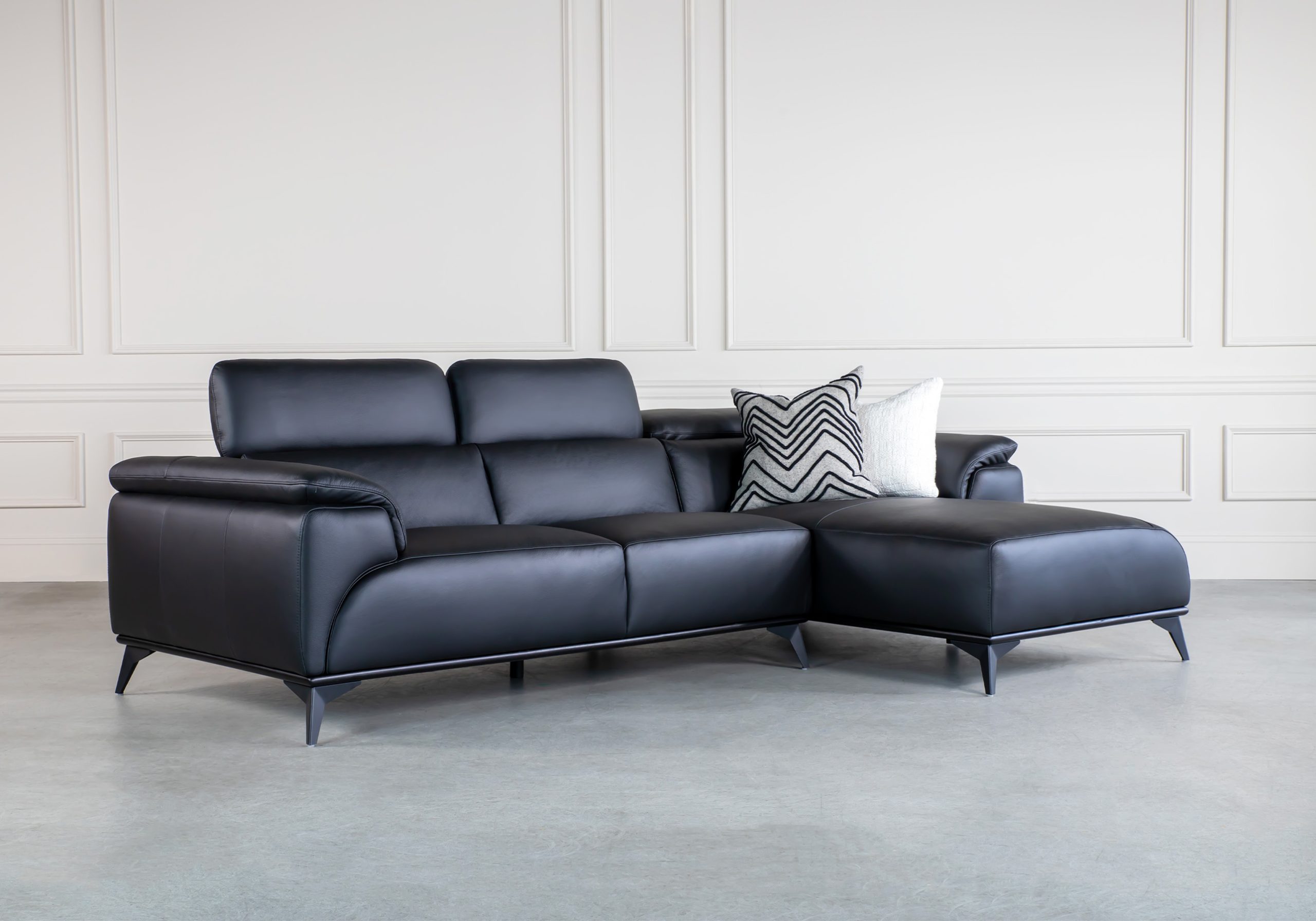 Baker Leather Sectional Sofa ScanDesigns Furniture