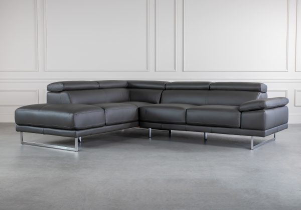 Carson Sectional in Grey, Angle, SL