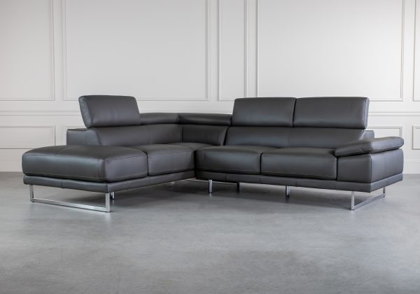 Carson Sectional in Grey, Angle, Up, SL