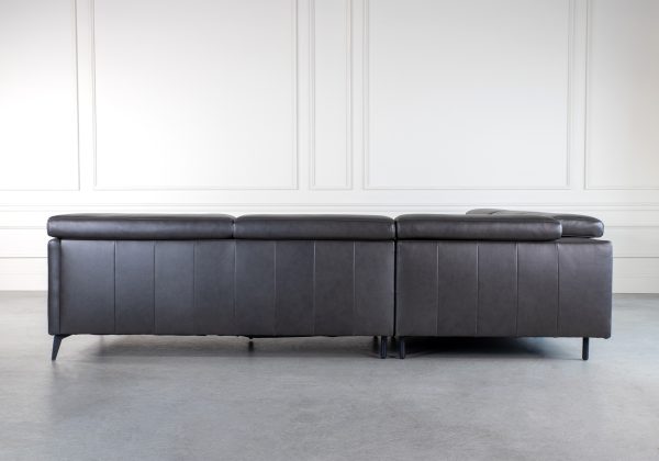 Marki Large Sectional in Charcoal, Back