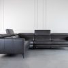 Marki Large Sectional in Charcoal, Front, Some Headrests Up