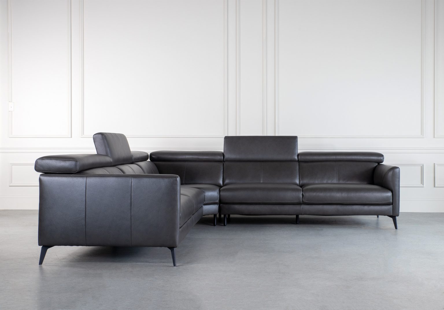 Marki Large Sectional Charcoal Heads Up