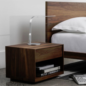 Mimosa 1Drawer Nightstand Smoked Walnut Room Mimosa 1Drawer Nightstand Smoked Walnut Room