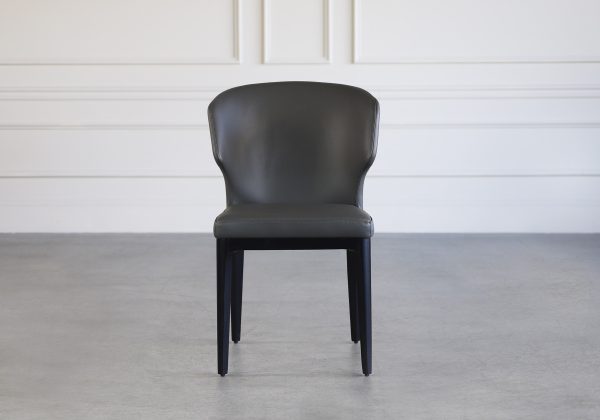 Blake Dining Chair in Dark Grey, Front