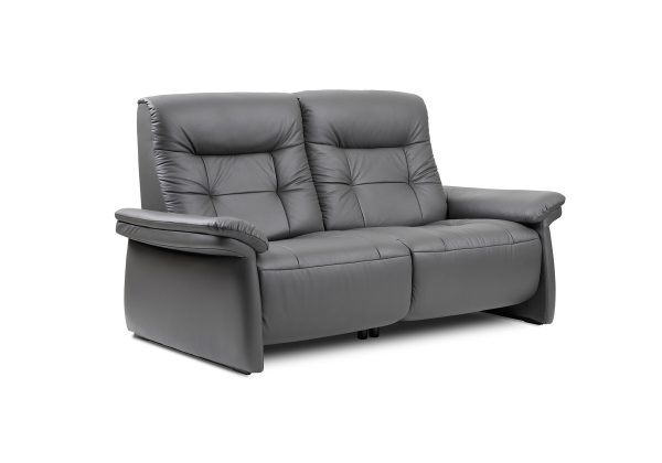 Mary Loveseat in Metal Grey, Angle