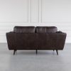 Parker Loveseat in Dark Brown, Back
