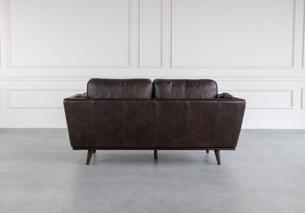 Parker Loveseat in Dark Brown, Back