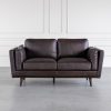 Parker Loveseat in Dark Brown, Front