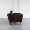 Parker Loveseat in Dark Brown, Side