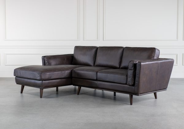 Parker Sectional in Dark Brown, Angle, SL