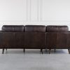 Parker Sectional in Dark Brown, Back, SL