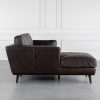 Parker Sectional in Dark Brown, Side, SL