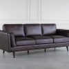 Parker Sofa in Dark Brown, Angle