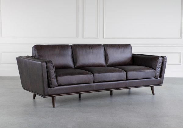 Parker Sofa in Dark Brown, Angle