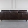 Parker Sofa in Dark Brown, Back
