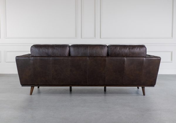 Parker Sofa in Dark Brown, Back