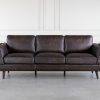 Parker Sofa in Dark Brown, Front