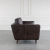 Parker Sofa in Dark Brown, Side