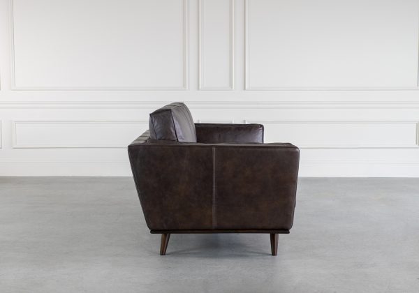 Parker Sofa in Dark Brown, Side