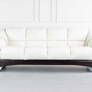 Stressless Oslo Sofa Paloma Light Grey Wenge Front Stressless Oslo Sofa Paloma Light Grey Wenge Front