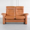 Stressless Sapphire Loveseat in Paloma Cognac, Front