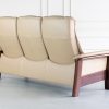 Stressless Windsor Sofa in Paloma Sand and Walnut, Back