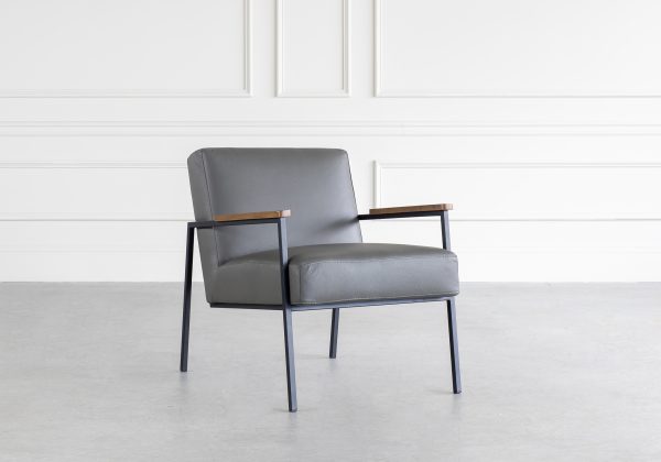 Lago Chair in Grey, Angle