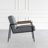 Lago Chair in Grey, Side