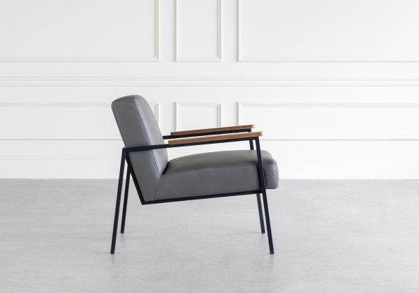 Lago Chair in Grey, Side