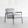 Lago Chair in Light Grey, Angle