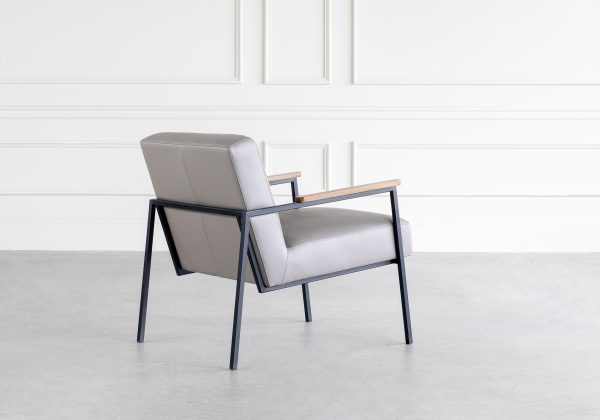 Lago Chair in Light Grey, Back