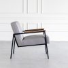 Lago Chair in Light Grey, Side