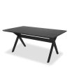 Lily Dining Table in Black, Angled