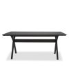 Lily Dining Table in Black, Straight