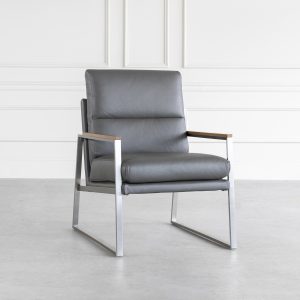 Pike Chair, Grey, Angle